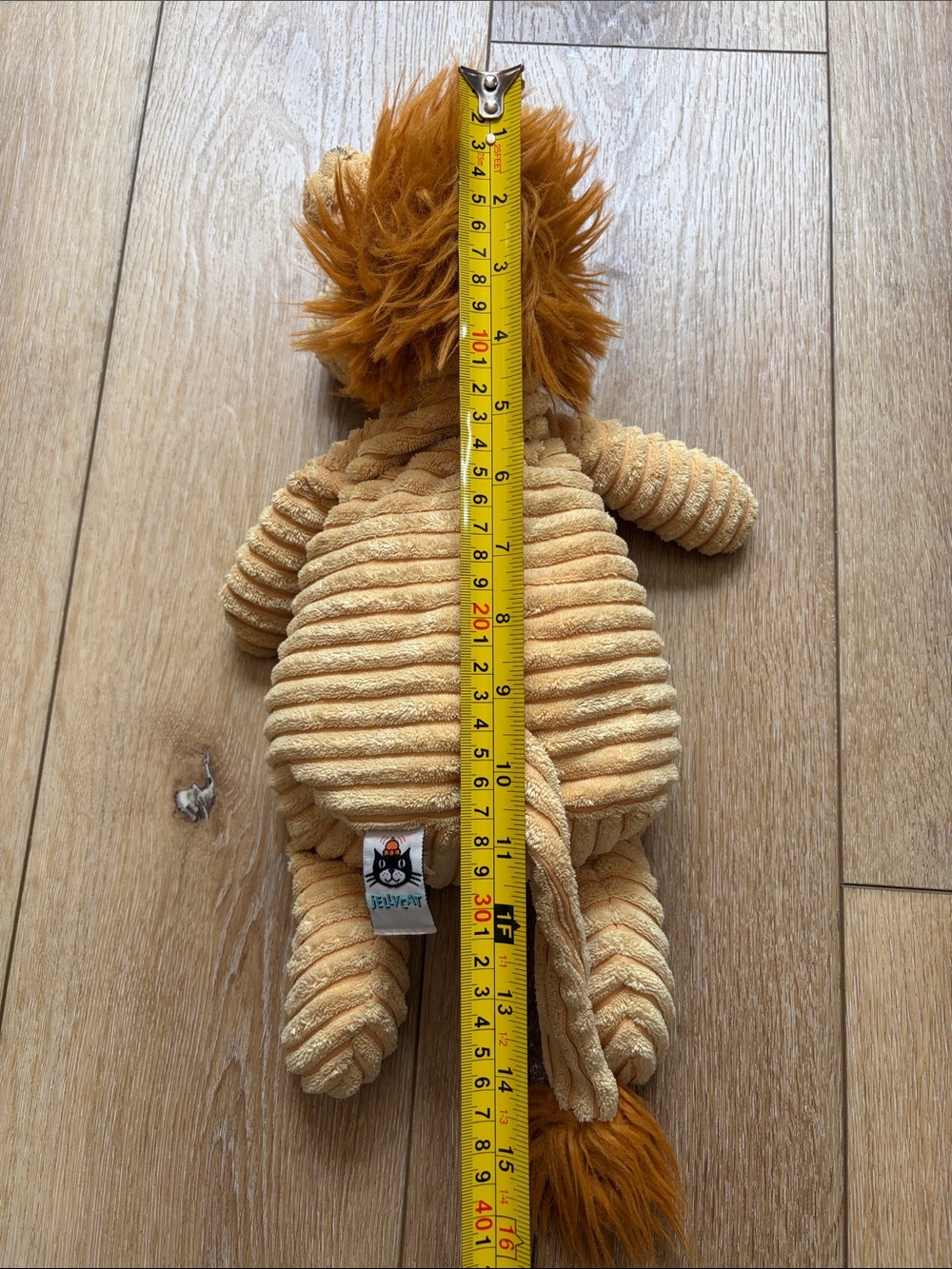 JELLYCAT Medium Cordy Roy Lion Plush Stuffed Animal Corduroy 15" - Picture 6 of 7
